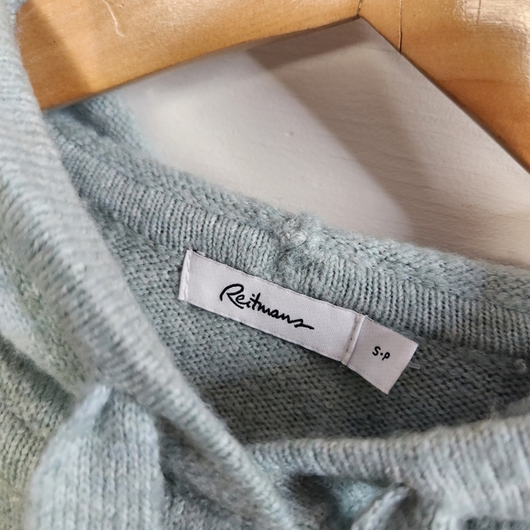 Reitmans Green Hooded Sweater Pullover Cozy Loungewear Knit Loose Slouchy warm - Picture 7 of 9